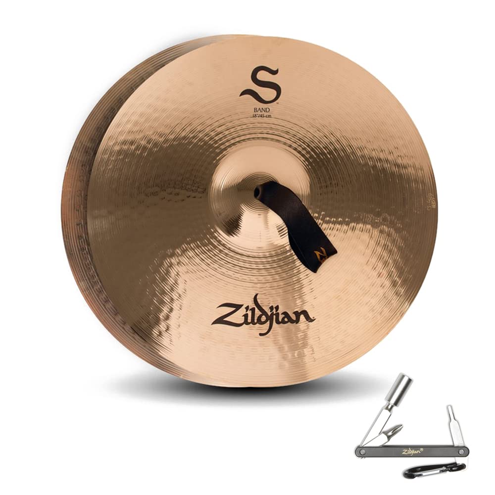 ZILDJIAN S18BP 18" S FAMILY BAND ONE HAND CYMBAL PAIR W/BRIGHT SOUND -BRILLIANT With ZKEY