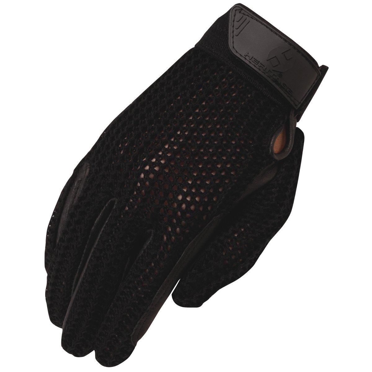 Heritage Performance Gloves, Crochet Riding Glove, Size 10, Black