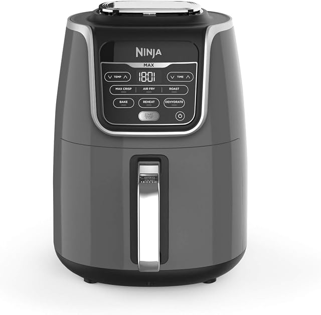 Ninja Air Fryer MAX [AF160UK] 5.2 Litres, 6 Cooking Functions, Grey & Black