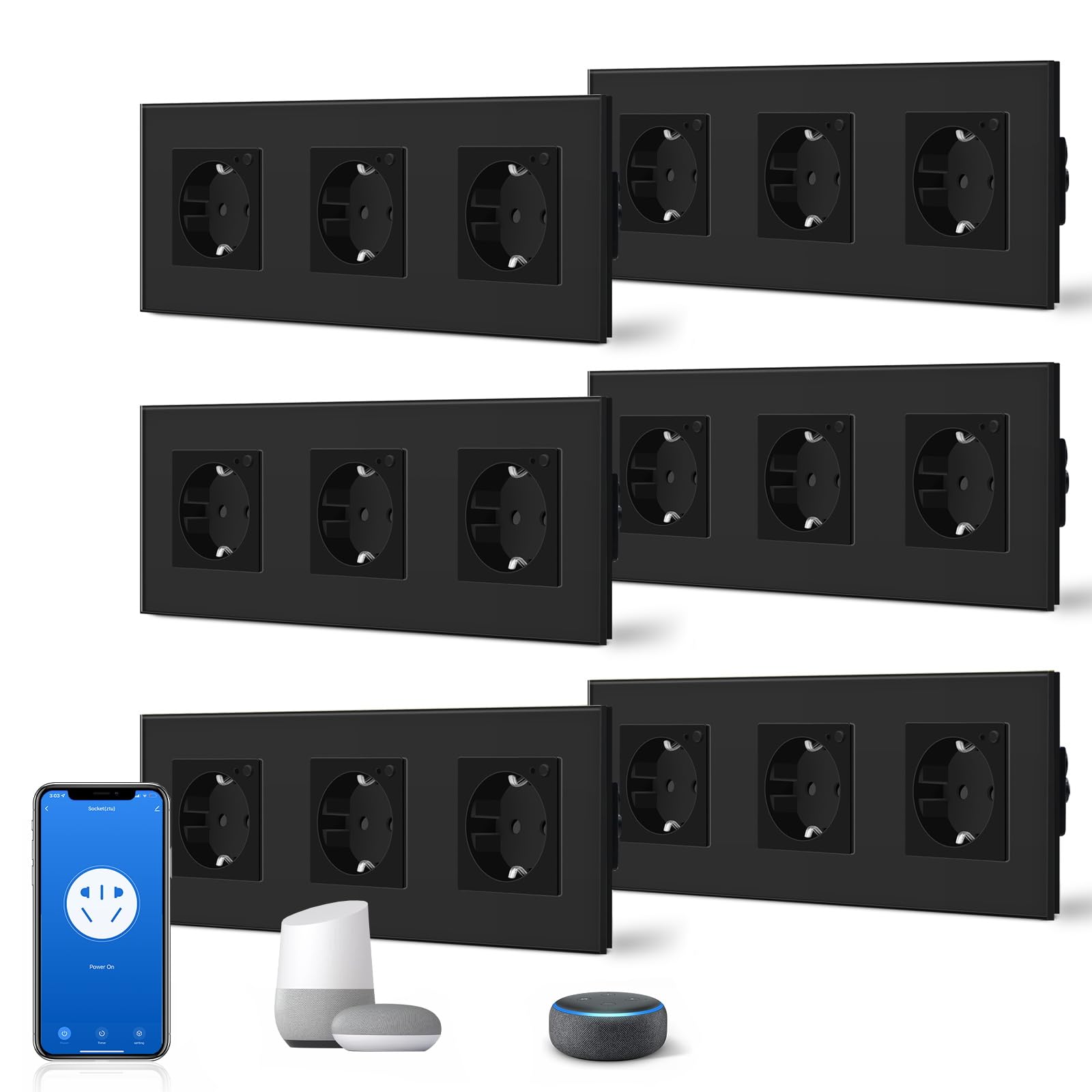BSEED Enchufe Inteligente con 20W USB y Tipo C,Mate Enchufe Pared Wifi con Medidor Consumo,Control Remoto por APP & Voz,Requiere Cable Neutro,1 Enchufe,Blanco 86mm — view 140