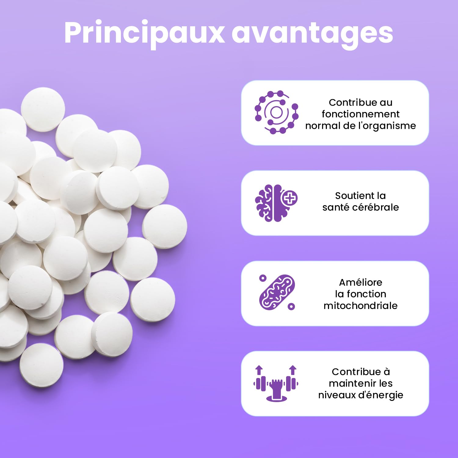 Avec l'ubiquinol | Forme active coq10 | Absorption élevée/Bioactivité améliorée, 300 mg 120 Tablets.