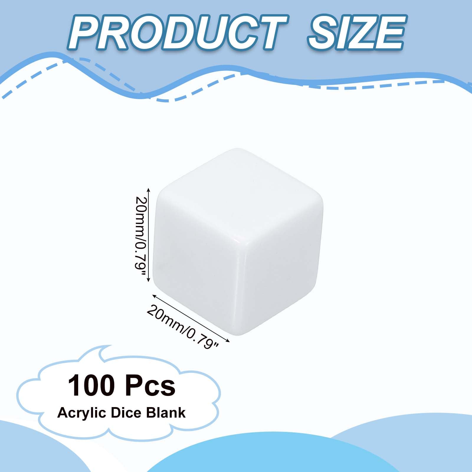PATIKIL 20 mm Acrylic Dice Blank - Image 2