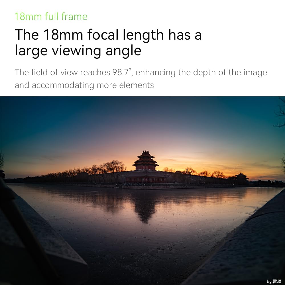 7artisans 18mm F5.6 Full Frame Obiettivo per Sony E Mount, Ultra-Wide Angle Pancake Obiettivo Compatibile con Sony E-Mount Fotocamere A5000 A6000 A6100 A6300 A6400 A6500 A6600 NEX-3 NEX-3N