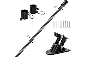 5FT Flag Pole Tangle Free Wall Mount