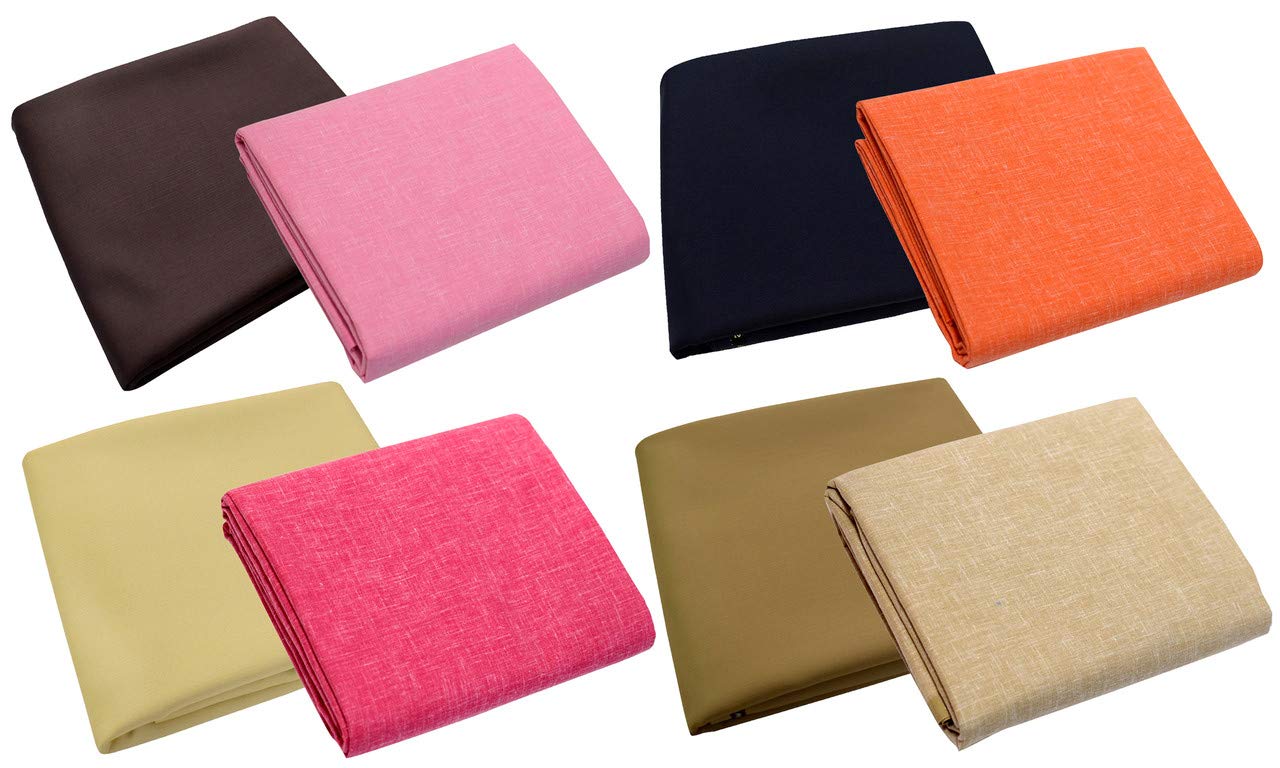 Men's Poly Cotton Unstitched Shirt & Trouser Fabric Combo Set (Multi Color; Free Size)-image-48