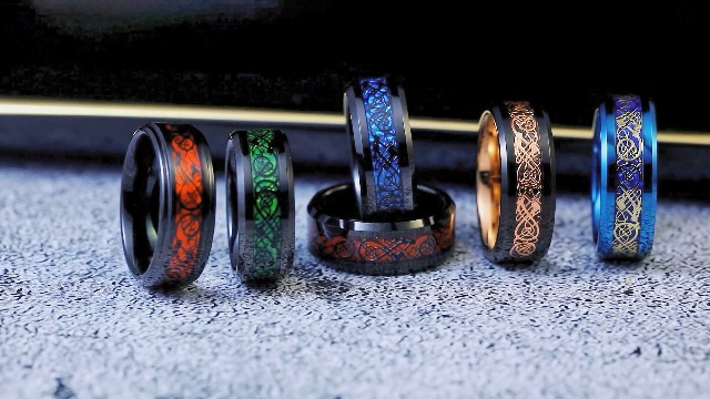 Herren- & Damen-Ring Aus Wolfram Titan Stahl Mi Produktbild-Vorschau 7