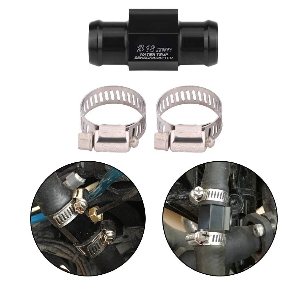 Tubo di giunzione della temperatura dell'acqua, adattatore del sensore di temperatura del motociclo in alluminio, tubo del giunto del misuratore di temperatura dell'acqua(18mm)
