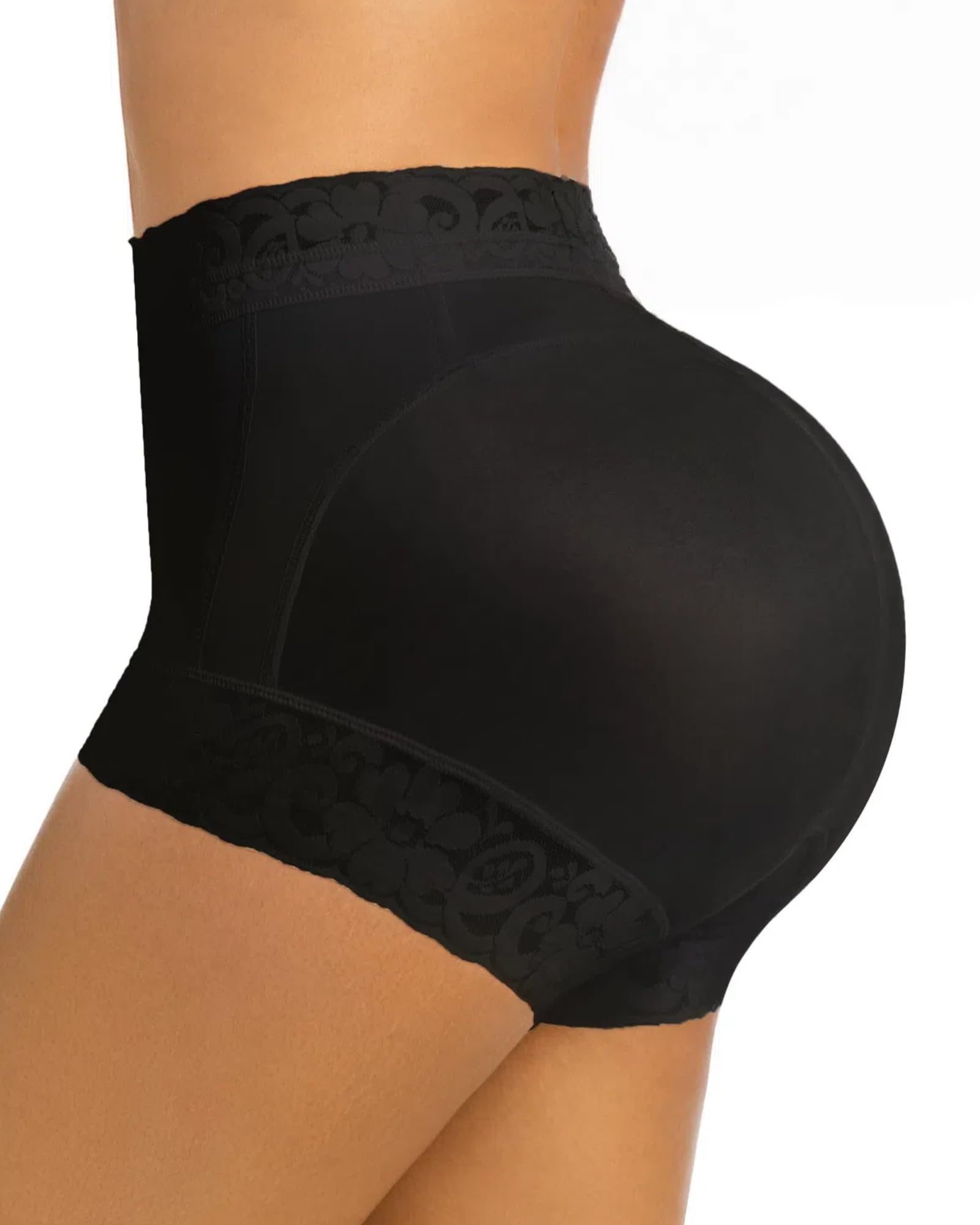 Fajas Colombianas Moldeadoras Butt Lifting Panties Shapewear for Women Tummy Control Body Shaper Curvy Faja Shorts, Black, XS