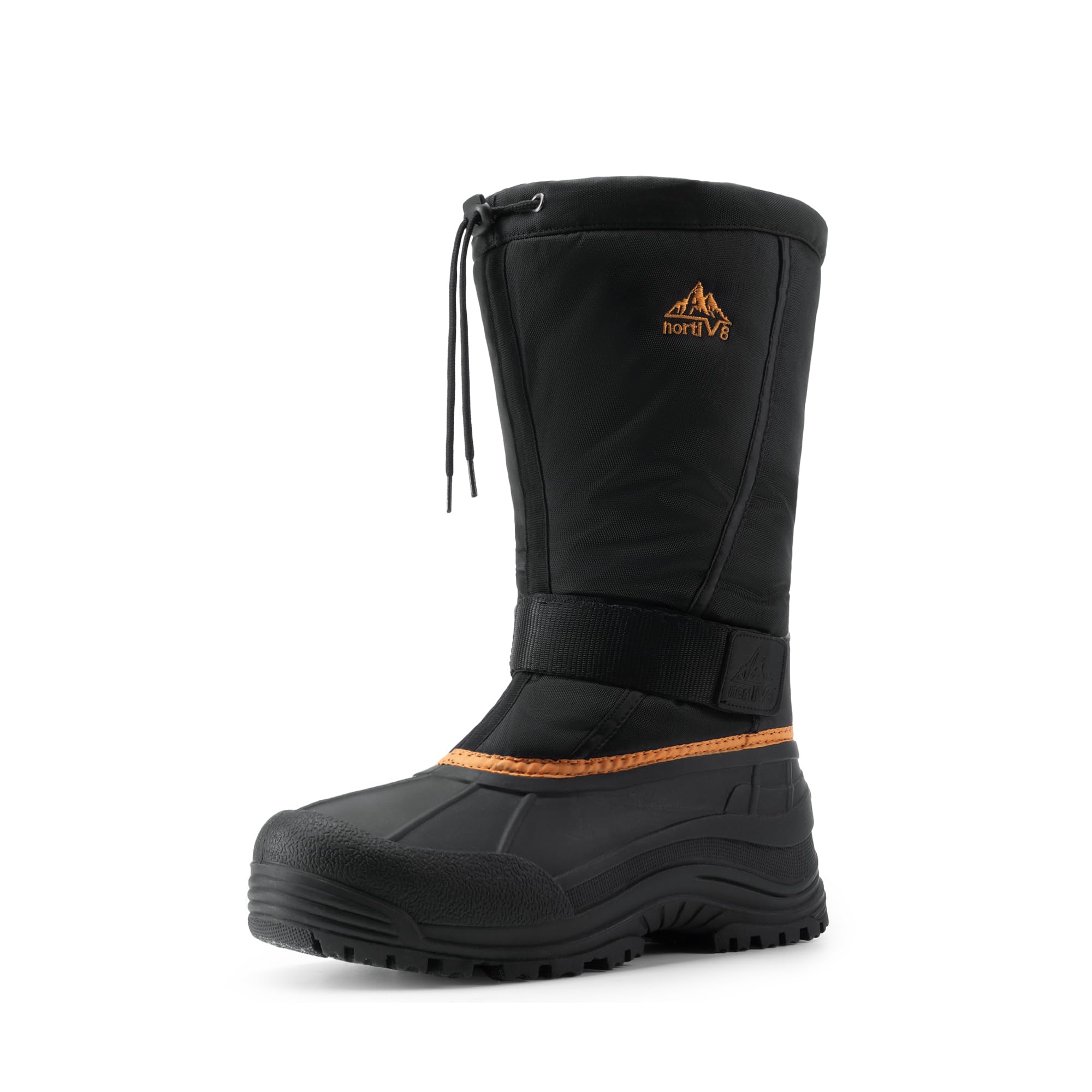 NORTIV 8 Botas de nieve impermeables para hombre, para senderismo, invierno, con forro de piel aislada, ligeras, para exteriores