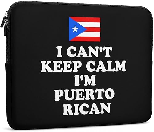Miniatura 3 de Funda protectora para laptop con texto en inglés "I Can't Keep Calm I'm Puerto Ricane", funda protectora para laptop, maletín de transporte para