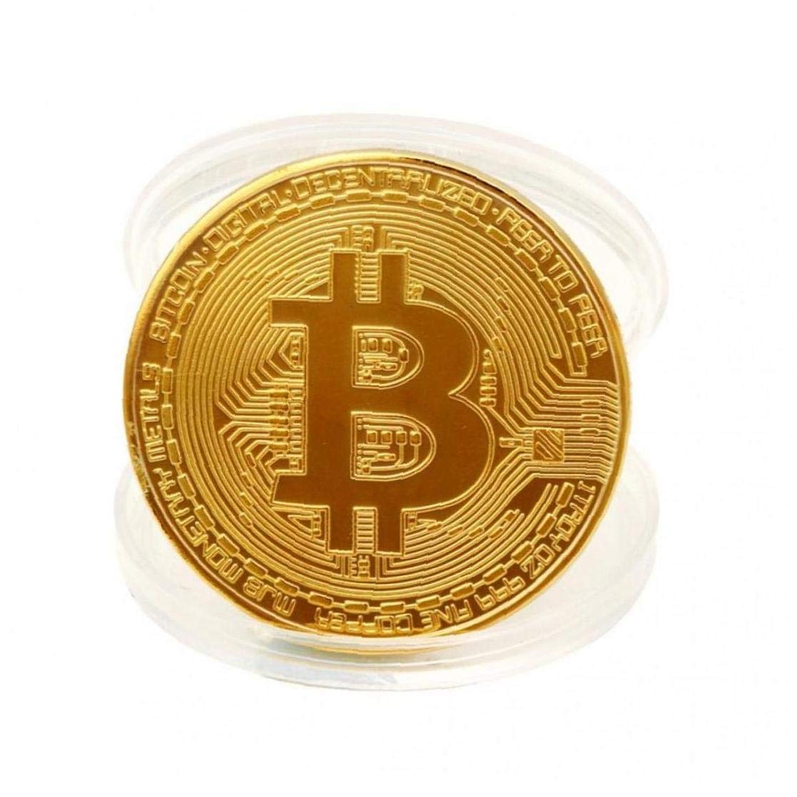 Placcato Oro Bitcoin Moneta da Collezione Regalo Coin Art Collection Oro Fisico Monete Commemorative
