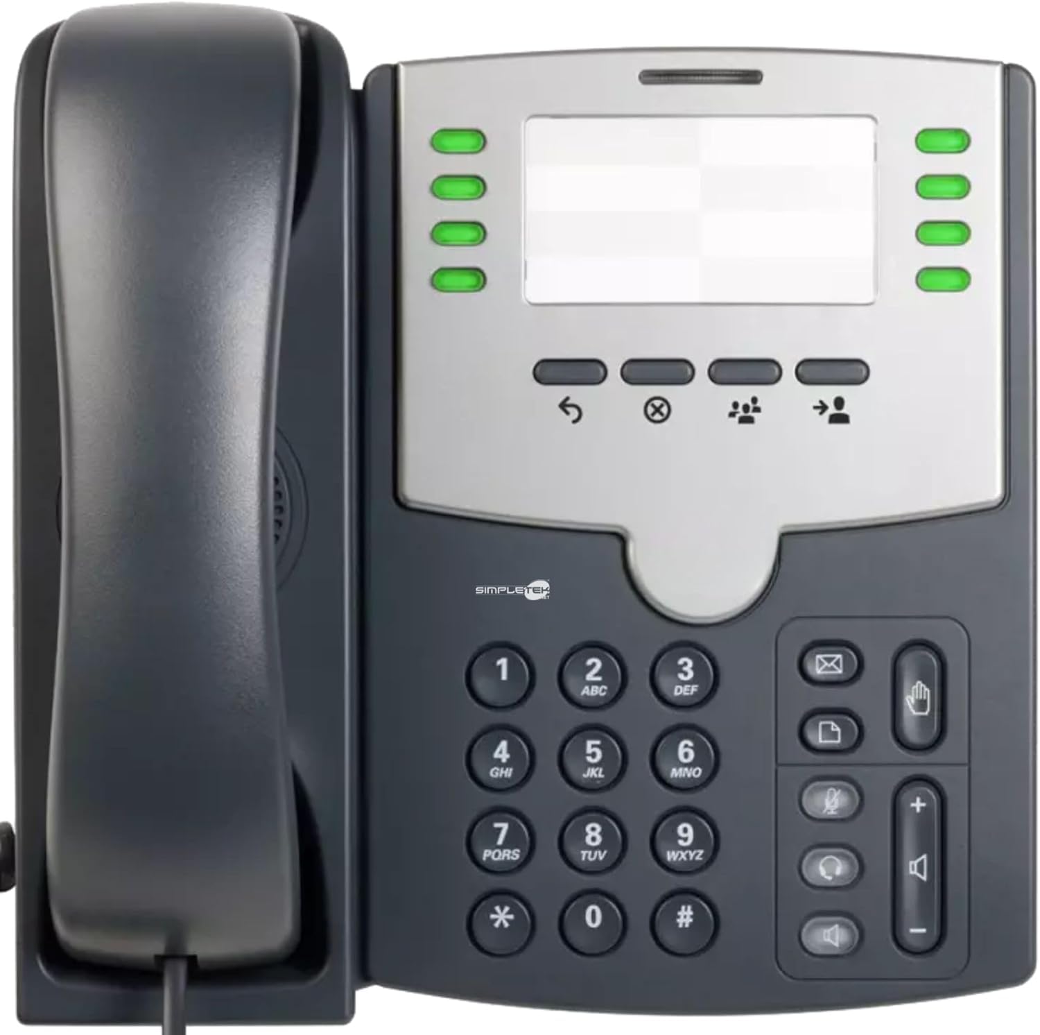 SIMPLETEK - Profesjonalny telefon IP 8 linii | VoIP SIP, obsługa PoE, podwójny port Ethernet, Audio Wideband HD