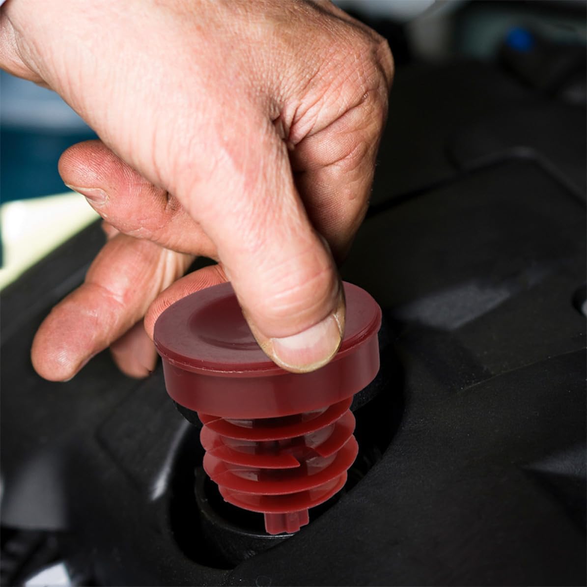 High Strength Power Steering Pump Reservoir Cap Replacement Plastic Automotive Reservoir Cap Easy to Install for Car Steering System