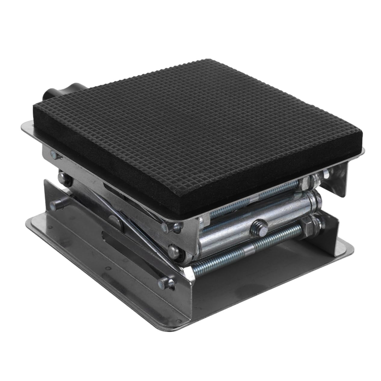 Veemoon 15kg Plataforma de Laboratorio de Acero Inoxidable Mesa Elevadora de Tijera Plataforma Elevadora Soporte de Gato Capacidad de Altura Ajustable para Equipo de Laboratorio