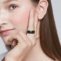 Vista 12 de Titanium Stainless Steel Anxiety Ring for Women Men Fidget Spinner Ring, Size 6-12, Width 6MM, 5-Color: Rose Gold-Rainbow-Silver-Black-Blue