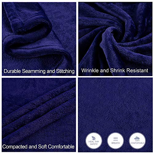 Jml Throw Blankets For Couch, Fleece Throw Blanket - Soft Warm, Lightweight Plush Throw Blanket For Bed, Sofa, Chair, Travel, All Season Use, 50"X60", Navy #TOP2