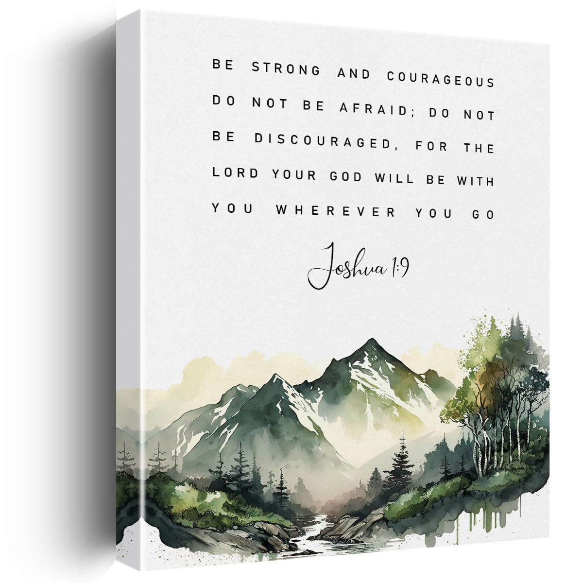 Motivation Bible Verse Canvas Wall Art Farmhouse Decor Positive Affirmation Scripture Canvas Prints Religious Wall Decor Christian Framed Artwork Pictures Paintings for Home Office Restroom Decoration