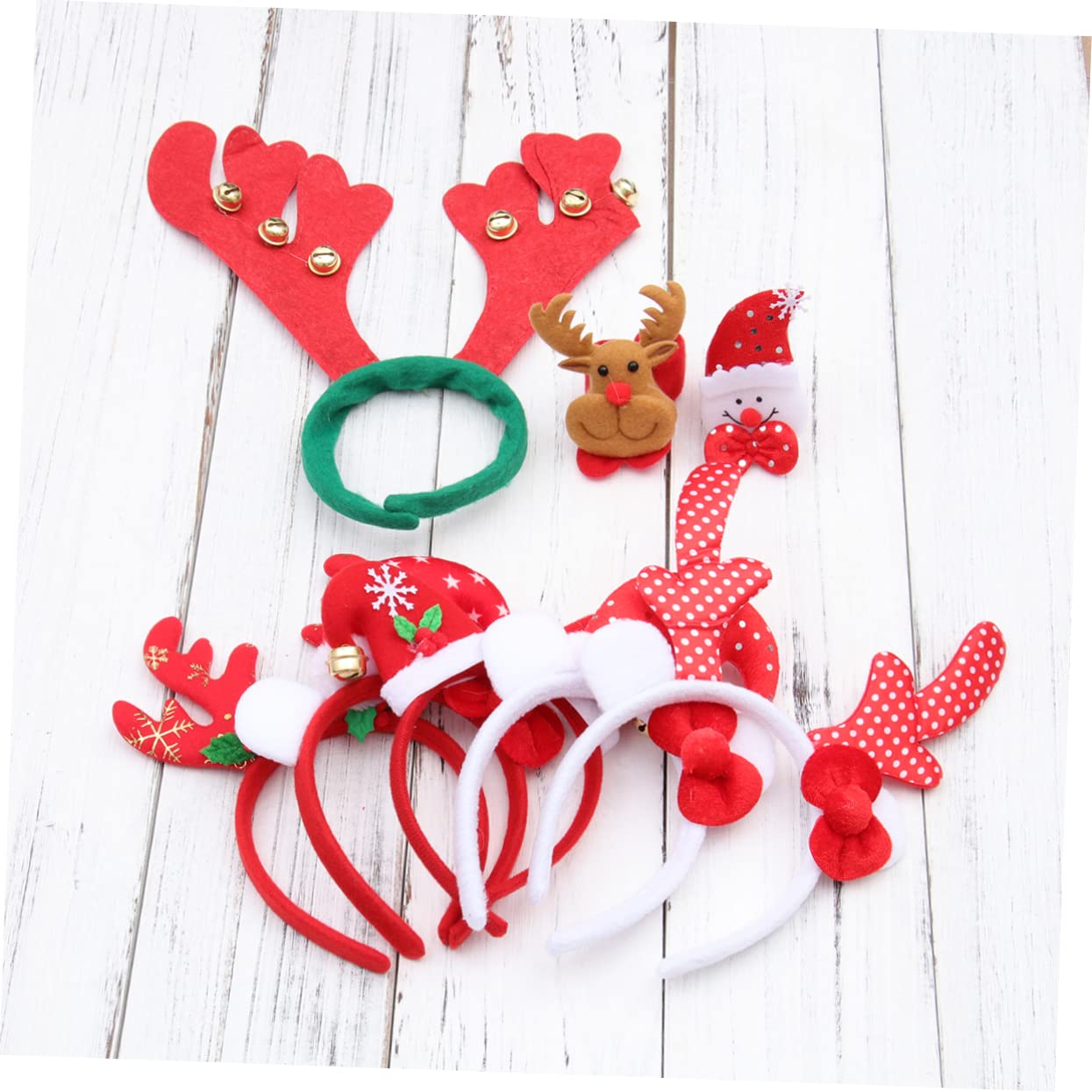 Ciieeo Lot De 3 Chapeaux De Noël Lumineux À La Mode Bonnet De Père Noël Bandeau Créatif En Bois De Cerf Pour Fête Scolaire Événements Familiaux 6 Pièces X 3