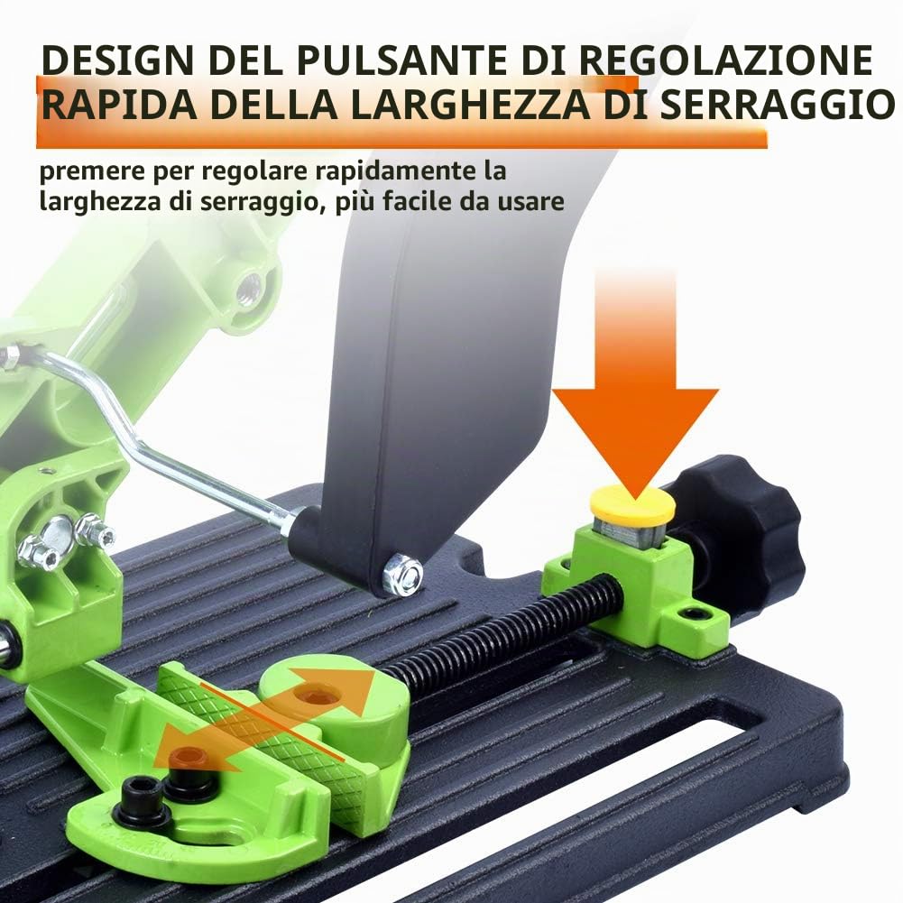 Supporto fisso per smerigliatrice angolare con base in ghisa aggiornata, supporto per smerigliatrice angolare da tavolo multifunzionale, staffa per smerigliatrice angolare per 100/115/125 mm