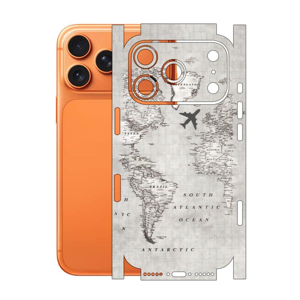 Compatible for Apple iPhone 17 Pro Mobile Skin Sticker Wrap | Scratchproof Matte Finish | (Coverage - Back+Side+Camera) with Logo Cut - Design - (793)-image-44