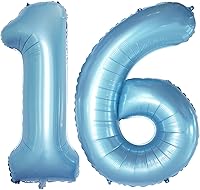 Vista 60 de GOER Globos con el número 80 para decoraciones de fiesta de cumpleaños número 80, globos de helio de aluminio jumbo de 42 pulgadas para 80 Oro rosa
