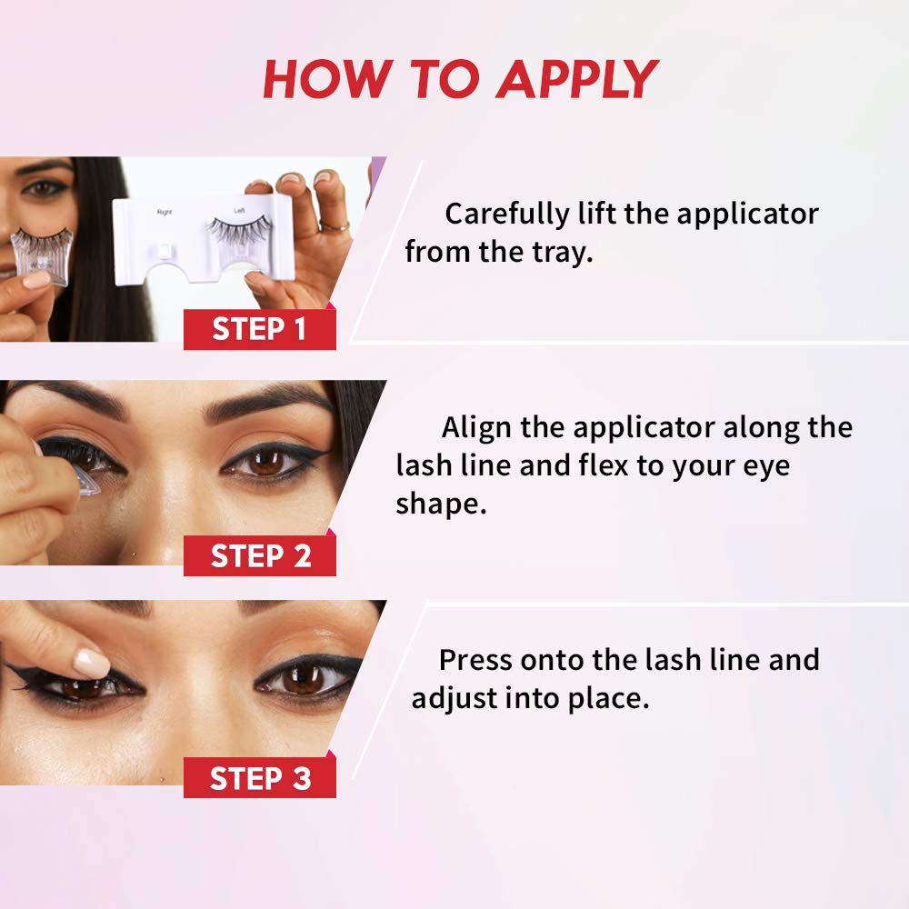 Ardell Press On Wispies False Eyelashes - Self Adhesive Lashes, No Glue Needed, Eye Makeup Enhancement, 4 Pack