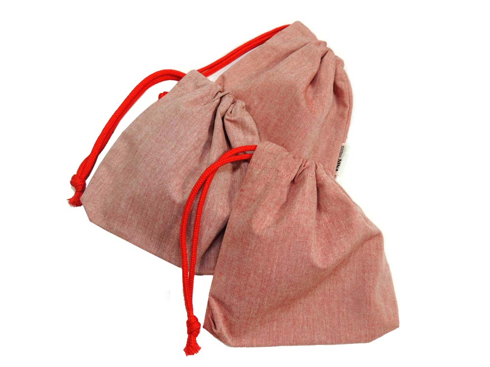 ショーツLL3枚+巾着セット ショーツLL3枚+巾着セット Amazon｜cottonNINA 巾着袋3枚セット 片絞り