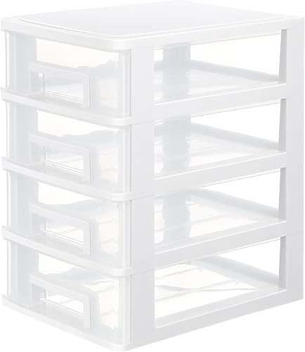 Gatuida Cajones de almacenamiento de plástico cajón de escritorio caja de almacenamiento caja de almacenamiento multicapa para el hogar la escuela