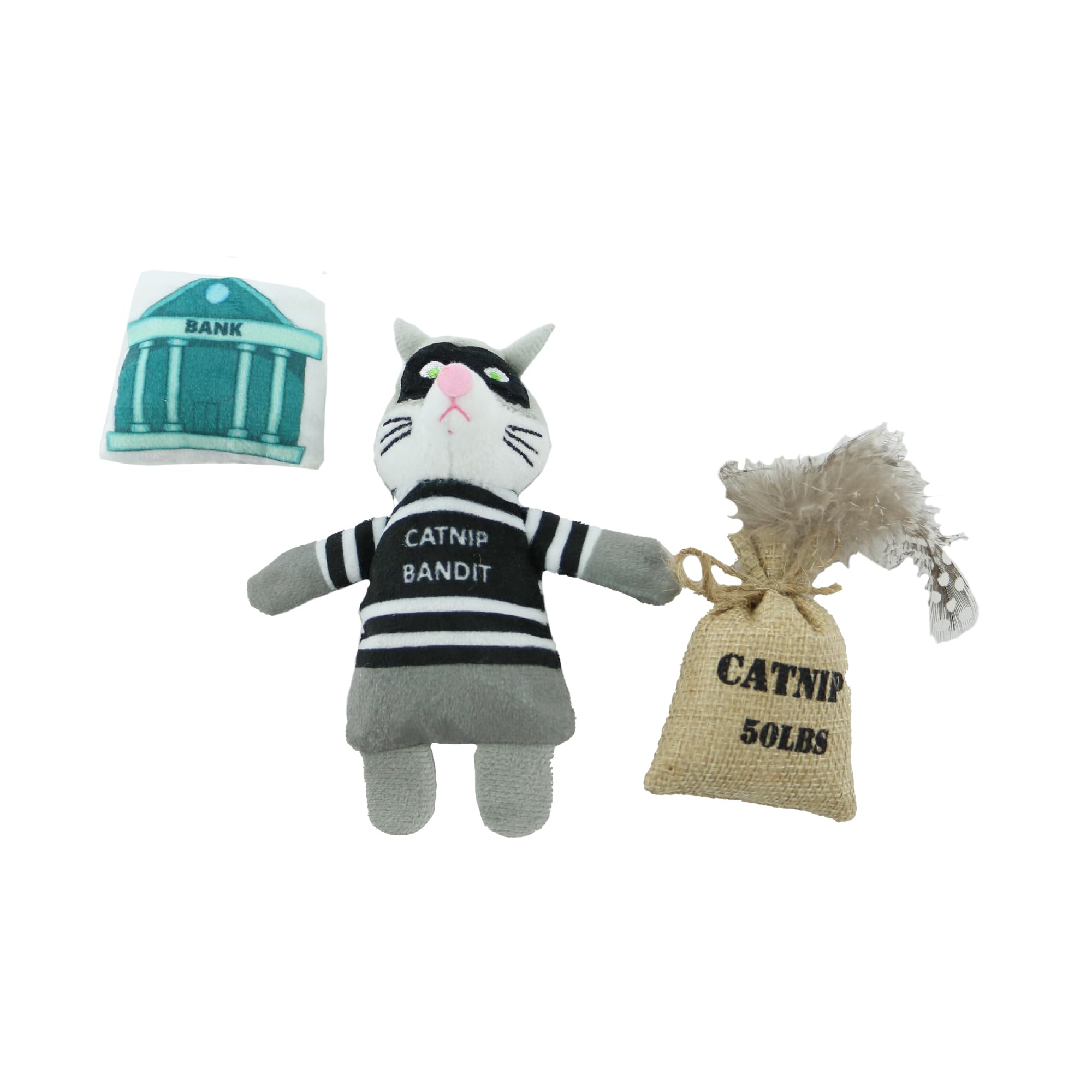 Ancol Thief Cat Toy with Catnip - Multiple Textured Interactive Batting Playing Kitten Toy - Fun Adventure Games Pet Accessory