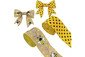 12 Yards Bumble Bee Ribbons for Vibrant Decor
