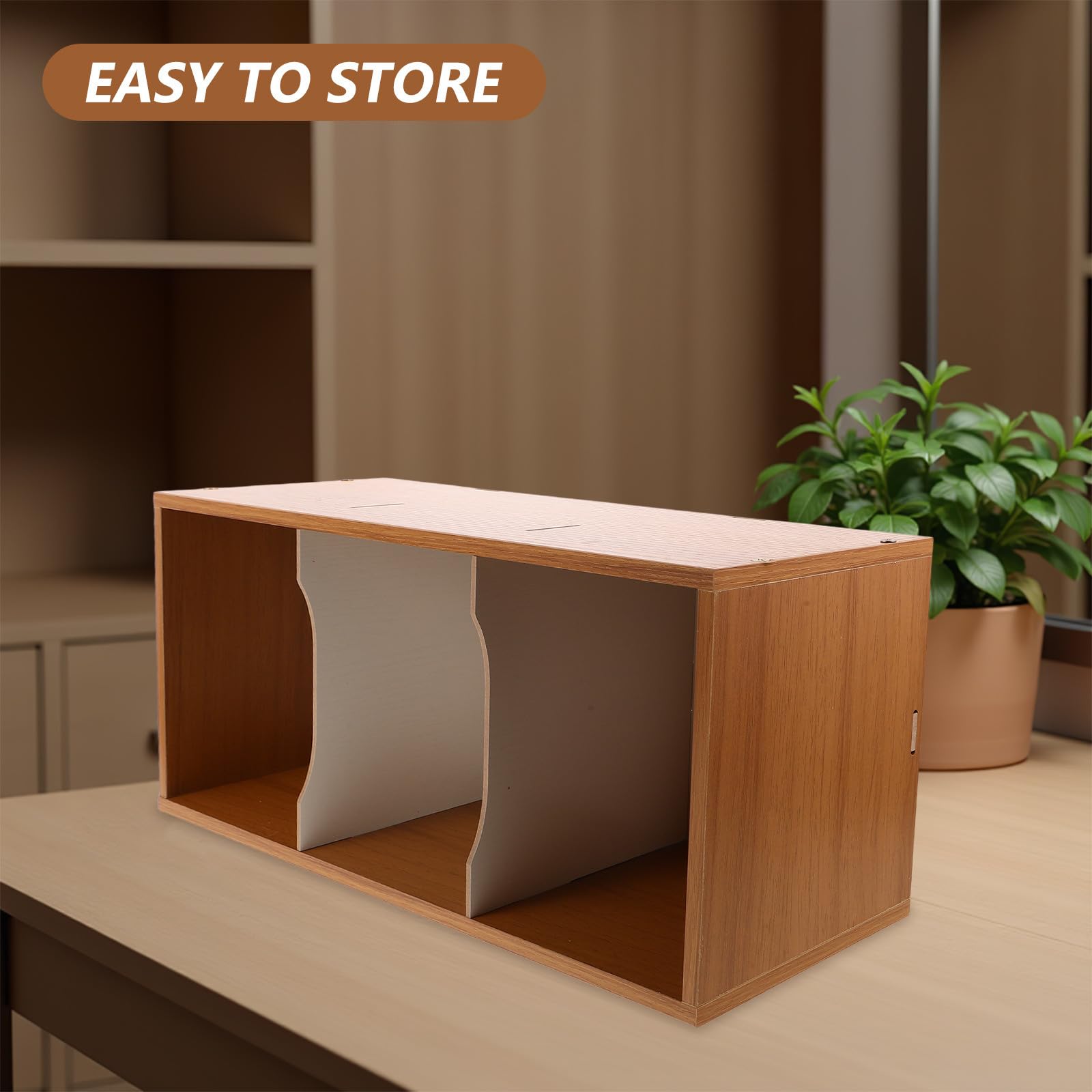 SOLUSTRE CD Organizer Ständer für Desktop mit Einfacher Montage und Praktischer Schreibtischablage für Studium und Büroorganisation