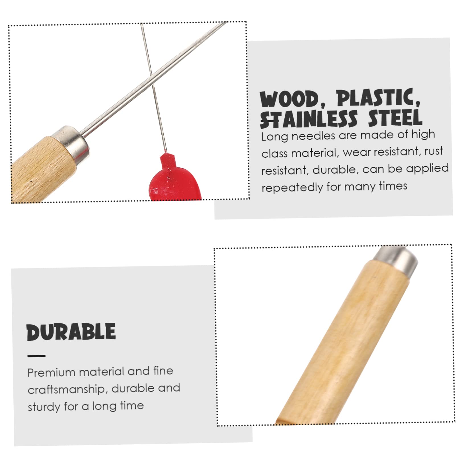 HOODANCOS Ergonomic Threading Awl Tool Crochet Needle Set for Beads Repair Jewelry Making