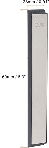 Miniatura 2 de uxcell Piedra de afilar de diamante, 6.299in x 0.906in, herramienta abrasiva de la placa de pulido de grano 1000