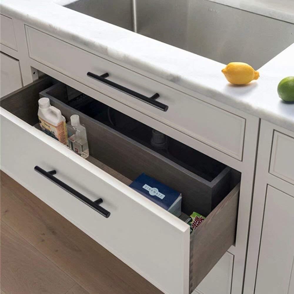 Vintage Ceramic Drawer Knobs,Cabinet Wardrobe Bow Pull Handles,10 Pack Kitchen Drawer Pull Cupboard Bedroom Knobs Kitchen Furniture Fitting Handles Furniture accessories ( Color : Black , Size : 5.0"/