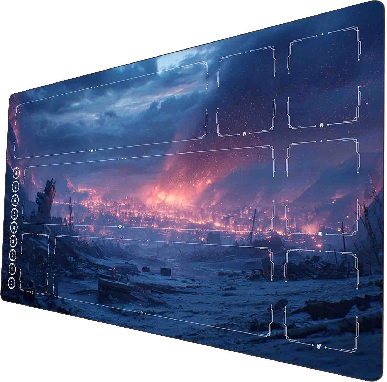 Riftbound TCG Playmat 24x14 Inch Unofficial Design with Game Zones and Board Game Players Storage Bag Perfect for (Holy sword)