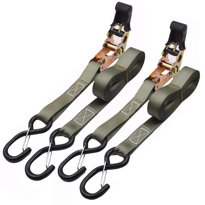 HASTHIP® 2 Pack Ratchet Tie Down Straps, 4.5m Ratcheting Straps Cargo