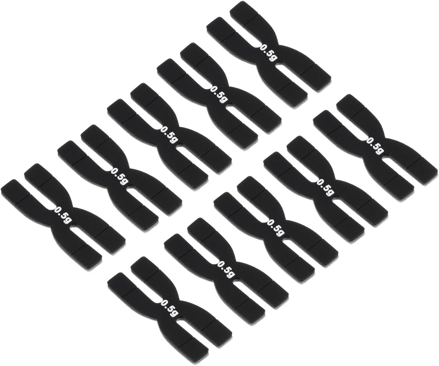PATIKIL 0.5g Racket Weight Balance Strips, 10 Pack Silicone Badminton Racquet Weighted Tapes, Black