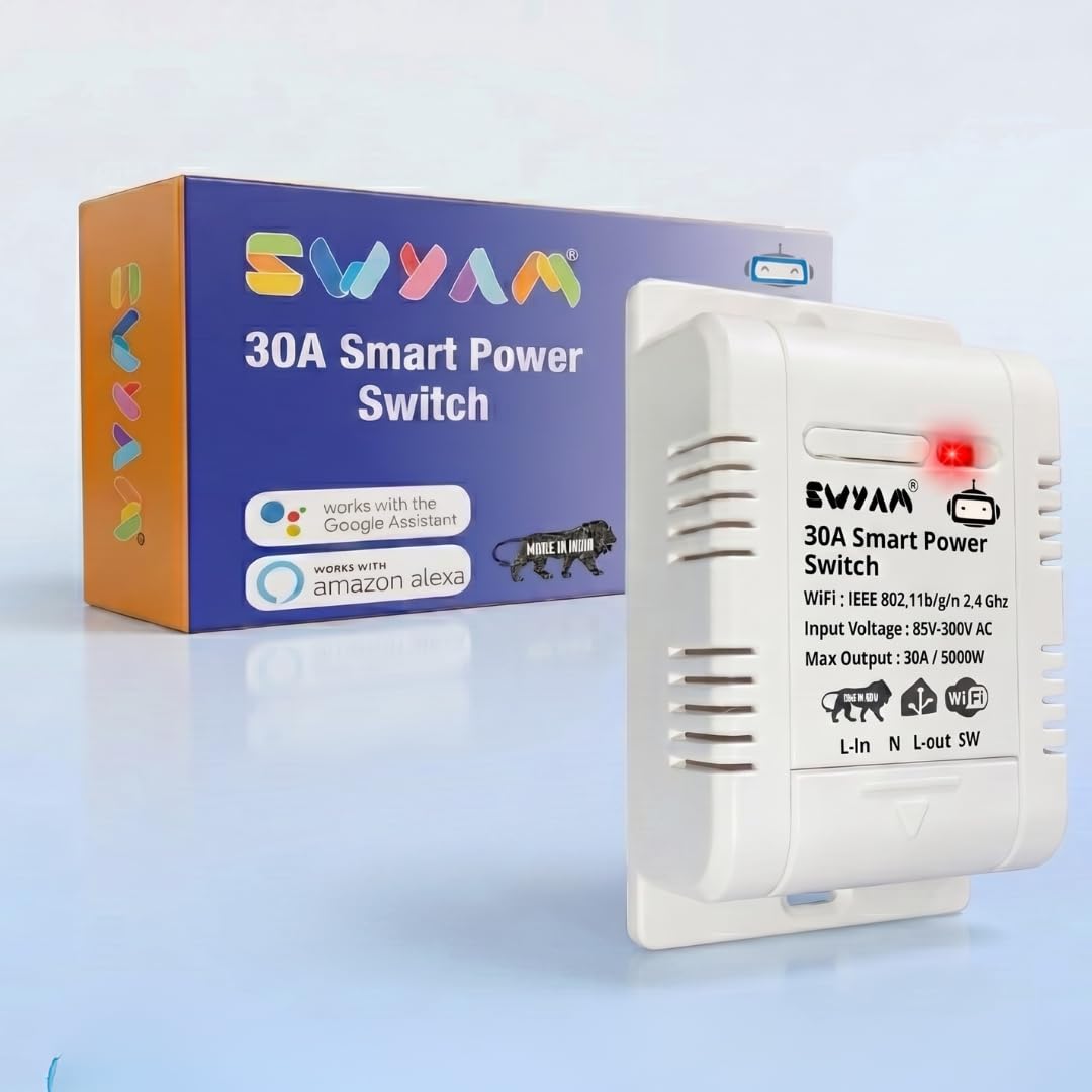 30A Home Assistance Smart WiFi Switch | Heavy Load Appliance Controller | Compatible with Alexa & Google Assistant | Remote Control, Timer & Schedule | Ideal for AC, Geyser, Motor-image-31