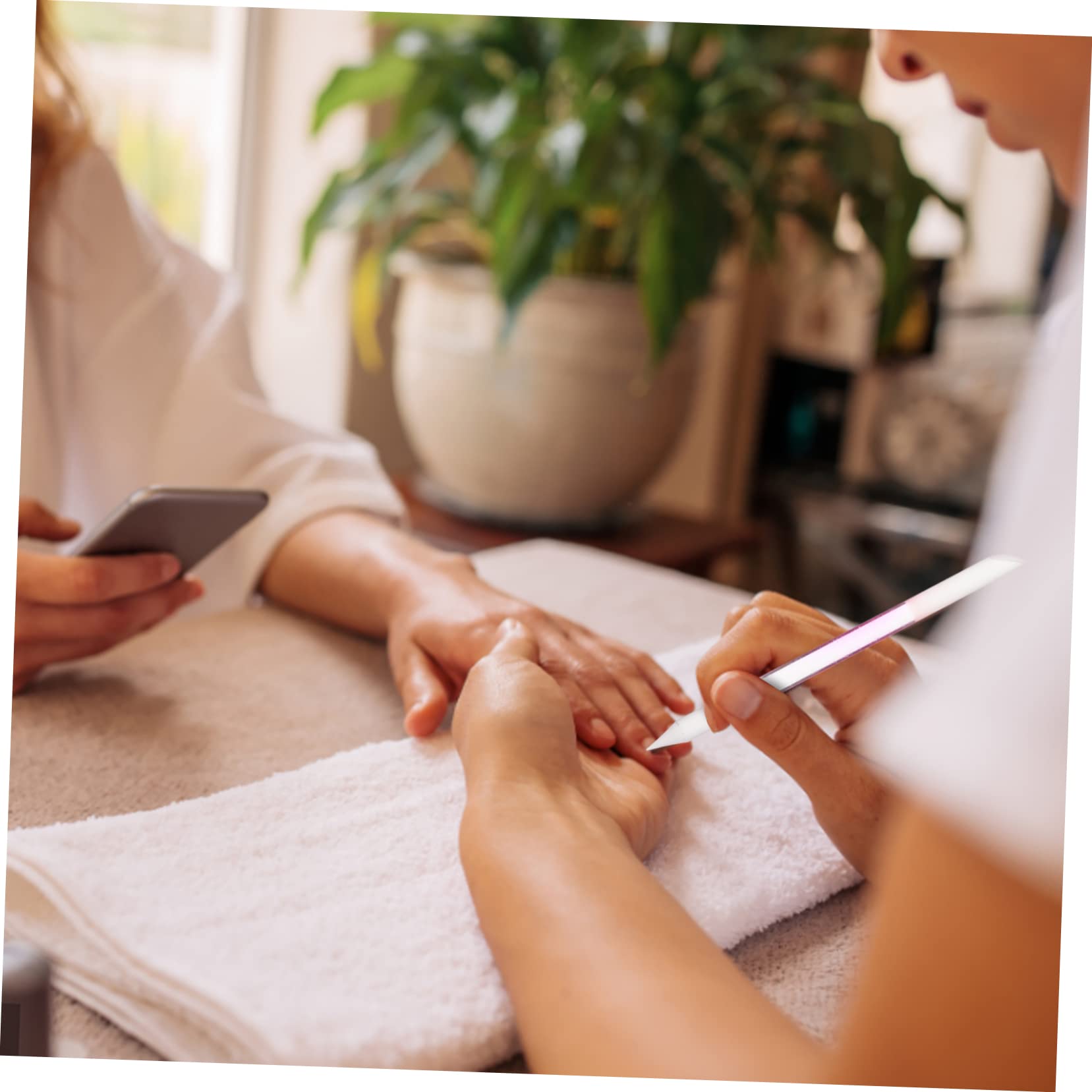 Beavorty 15stücke Teiliges Glas-nagelfeilen Doppelseitige Maniküre-werkzeuge Zur Nagelpflege Für -nail-art Leicht Zu Transportieren Unisex Für Hause Oder Unterwegs Transparent