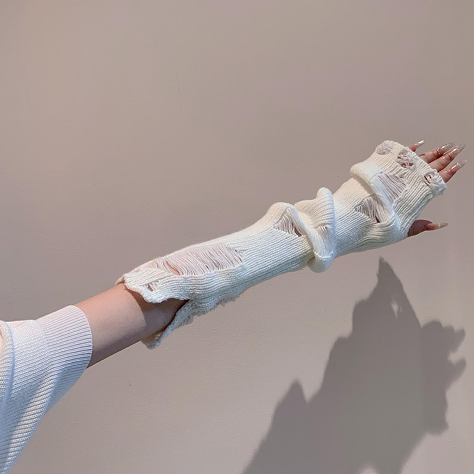 1 Paire De Gants Sans Doigts Punk Halloween Gants Longs Gants De