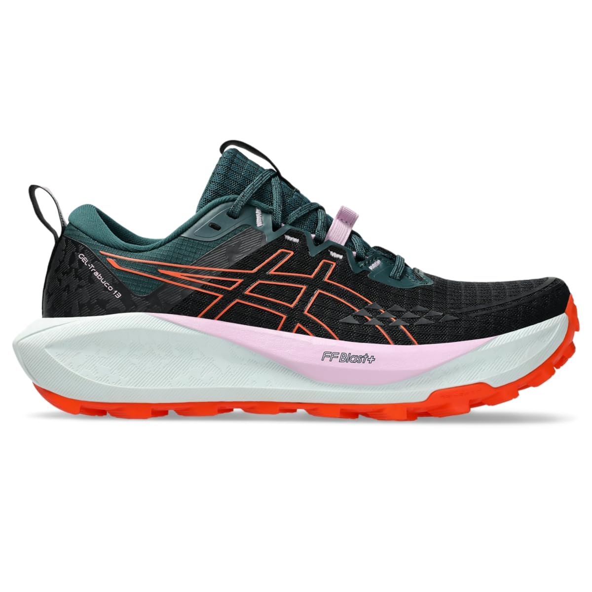 ASICS Women's Gel-Trabuco 13 Running Shoe, 6.5, Black/NOVA Orange