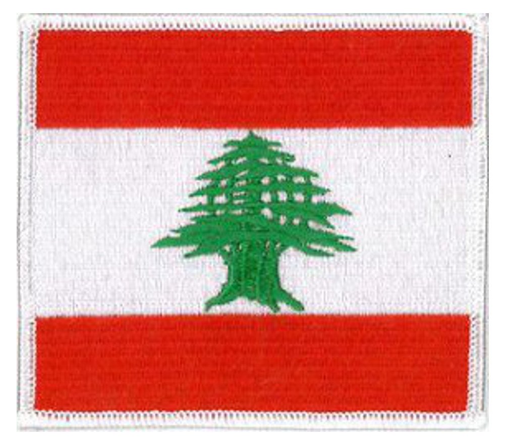 Another Quality Product From Klicnow White Lebanon Flag Embroidered Patch 10Cm X 9Cm