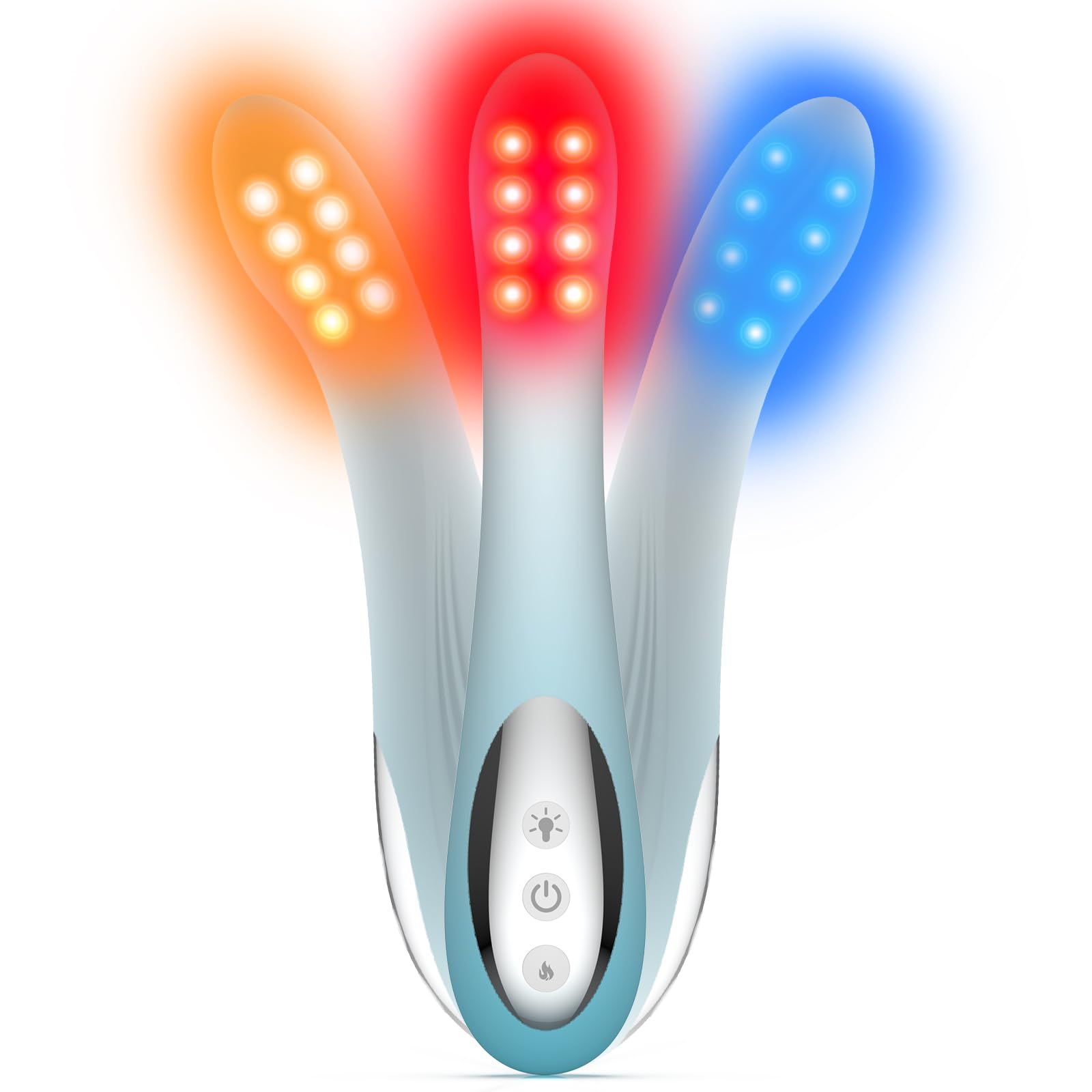 iKeener Rot & Blau Lichttherapie Gerät für Intime Feminine Pflege, 4 IN 1 Wärmetherapie, Vibration & Mikroströme für Feminine Erholung & Stärkung der Beckenbodenmuskulatur