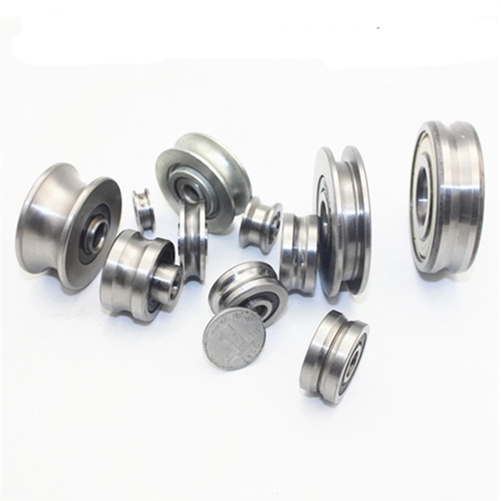 NOBIRTBSA 10PCS Straightening Mixed Wheel Over Line with Groove Bearing V6001 12X28X8MM Pulley V Groove Type(V6001-3-0.8)