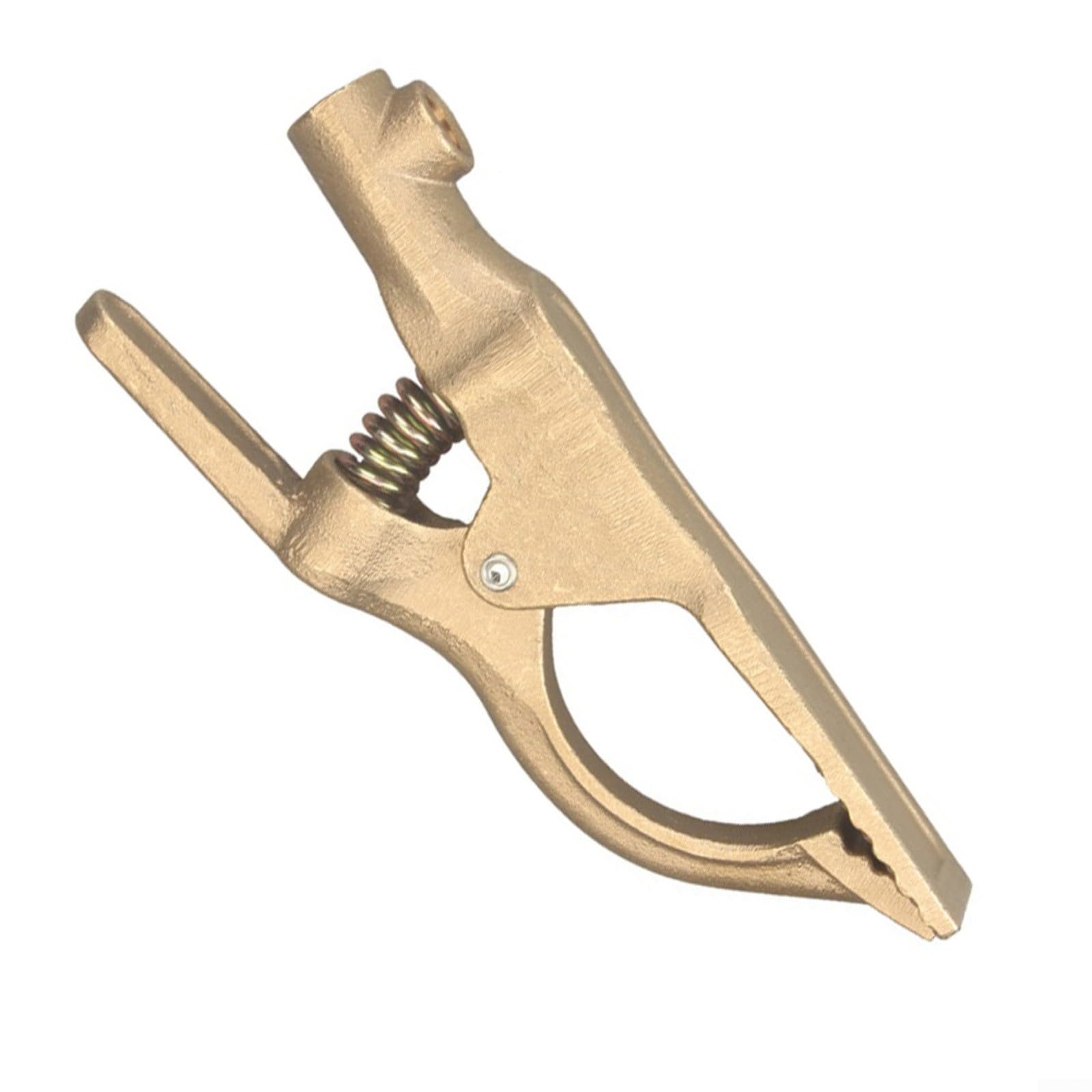 Morsetto di messa a terra massiccio in ottone 500 A, pinza per saldatura con apertura da 35 mm per saldatrici, robusto morsetto di massa per saldatura ad argon e sottopolvere