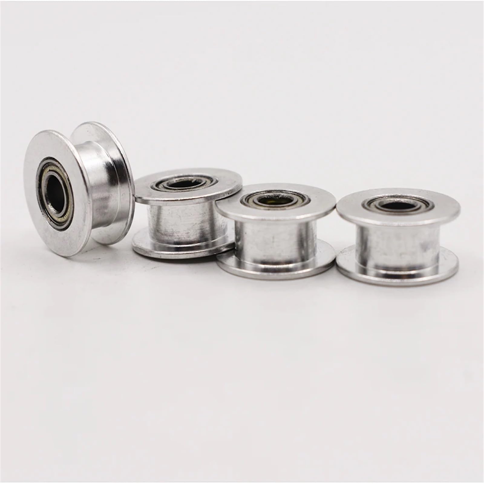 Polea tensora de rueda síncrona 2GT 16T 20T 25T 30T 36T, diámetro interior de 3/4/5/6/7/8 mm, ancho de 7/11 mm, sin dientes y con cojinete for correa GT2(2GT-36T Bore 4mm,Without Teeth,7mm)