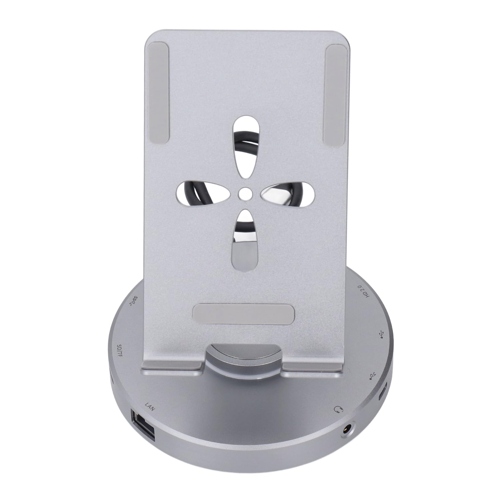 Demeras 10 en 1 Estación de Acoplamiento del Eje USB con Soporte para Tableta Portátil y Consolas de Juegos Aleación de Aluminio