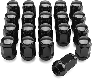 20pcs Black M12x1.5 Lug Nuts for Escape Fusion Focus, Accord CR-V Civic