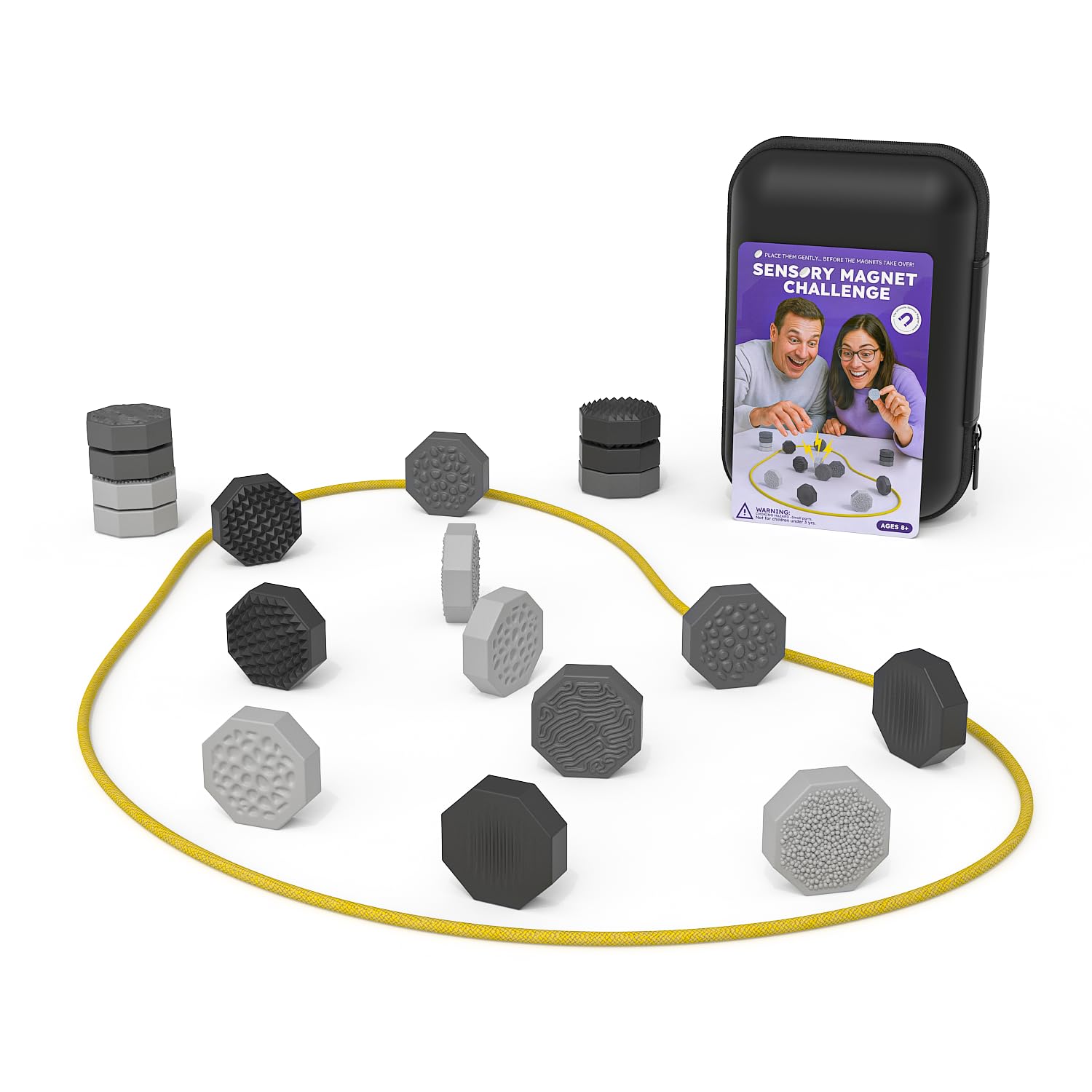 Magnetic Chess Game, Strategy Table Top Silicone Magnet Game With String