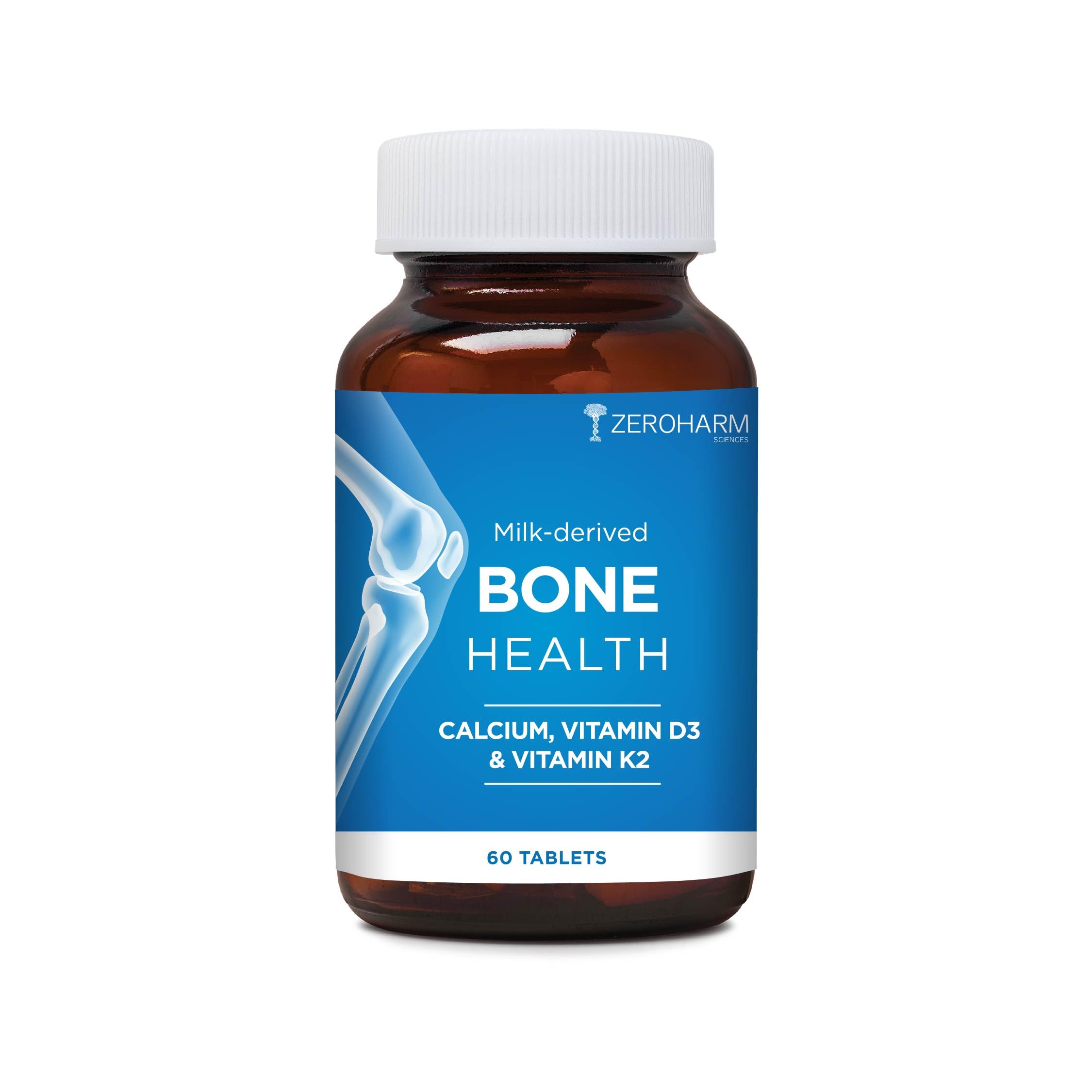 ZEROHARM Bone Health Tablets | Milk-Derived Calcium, Vitamin D3 & Vitamin K2 | Supports Bone Density, Joint Health, and Muscle Strength | 60 Veg Tablets | For Teenagers (15 + years) and Adults (B0D6R1STYM) Amazon Price History, Amazon Price Tracker